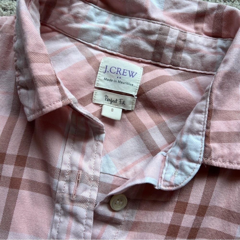 J.CREW Perfect Fit plaid Button Down Shirt Size Small - Picture 5 of 5